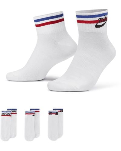Nike Everyday Essential Ankle Socks (3 Pairs) 50% Recycled Polyester - White