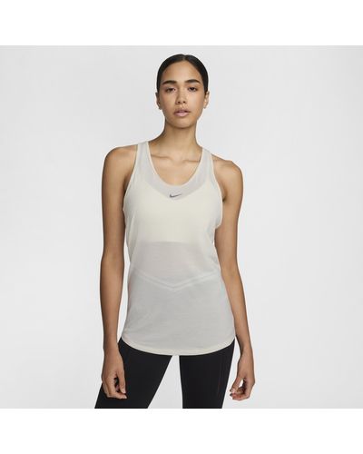 Nike Swift Dri-fit Wool Running Tank Top - White