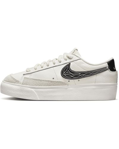 Nike Blazer Low Platform Shoes - White