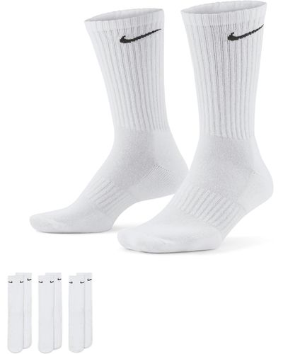 Nike Calze da training everyday cushioned di media lunghezza (3 paia) - Bianco