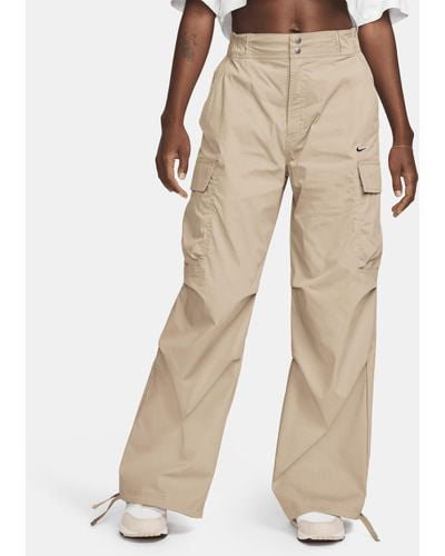 Nike Sportswear High-waisted Loose Woven Cargo Pants Nylon - Natural
