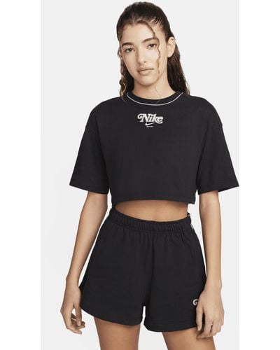 Nike Sportswear Cropped T-shirt Cotton - Black