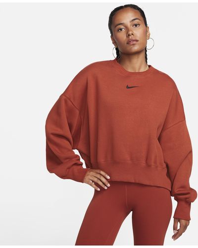 Women's Nike Sportswear Phoenix Fleece City Edition Over-Oversized Crewneck Sweatshirt in Grey, Size: XS | DZ3113-063
