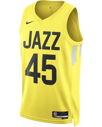 Nike Utah Jazz Icon Edition 2022/23 Dri-fit Nba Swingman Jersey - Yellow