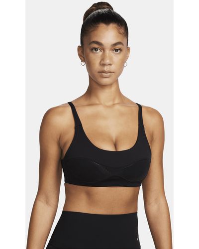 Nike Indy City Essential Light-support Lightly Lined Sports Bra Polyester - Black
