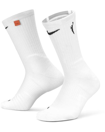 Nike Wnba Elite Basketball Crew Socks - White