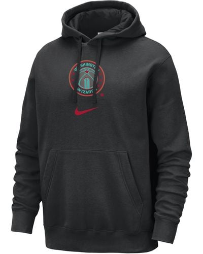 Nike Washington Wizards Club Fleece City Edition Nba Pullover Hoodie Cotton - Black