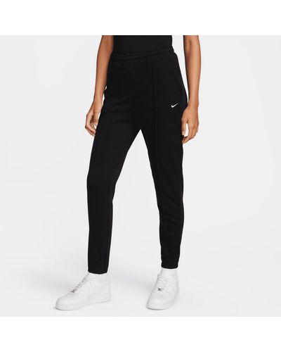 Nike Pantaloni tuta slim fit in french terry a vita alta sportswear chill terry - Nero