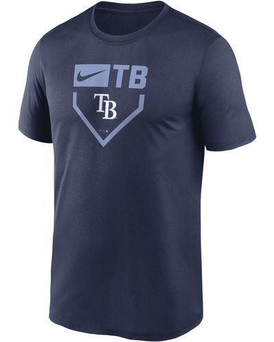 Nike Tampa Bay Rays Home Plate Icon Legend Dri-fit Mlb T-shirt - Blue
