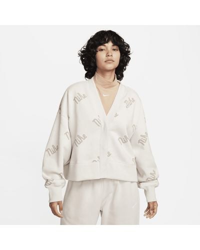 Nike Sportswear Phoenix Fleece Over-oversized Cardigan - White