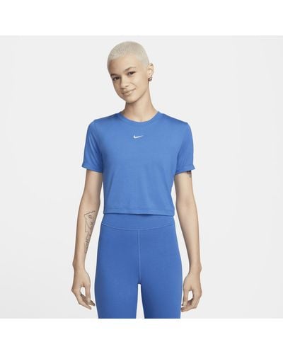 Nike T-shirt corta slim fit sportswear essential - Blu
