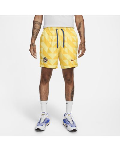 Nike Club América Flow Graphic Soccer Shorts - Yellow