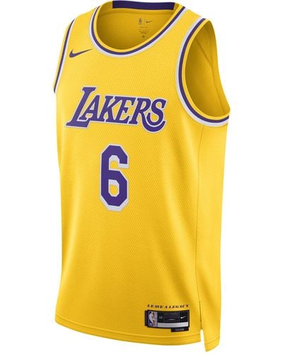 Nike Los Angeles Lakers Icon Edition 2022/23 Dri-fit Nba Swingman Jersey - Yellow
