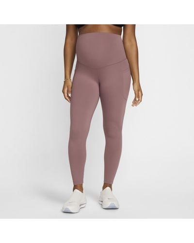 Nike (m) One High-waisted 7/8 leggings With Pockets (maternity) - Purple