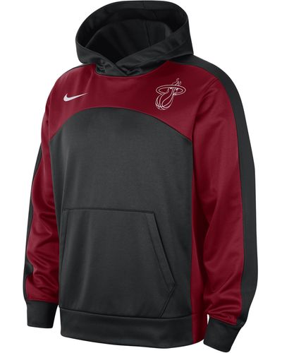 Nike Miami Heat Starting 5 Therma-fit Nba Graphic Hoodie - Red