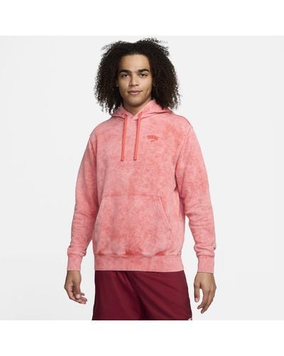 Nike Sportswear Club Fleece Pullover Hoodie Cotton - Red