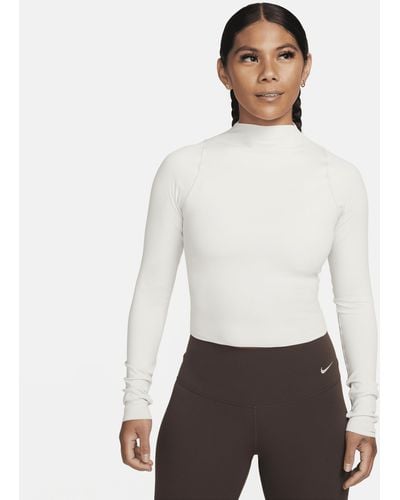 Nike Zenvy Dri-fit Long-sleeve Top - White
