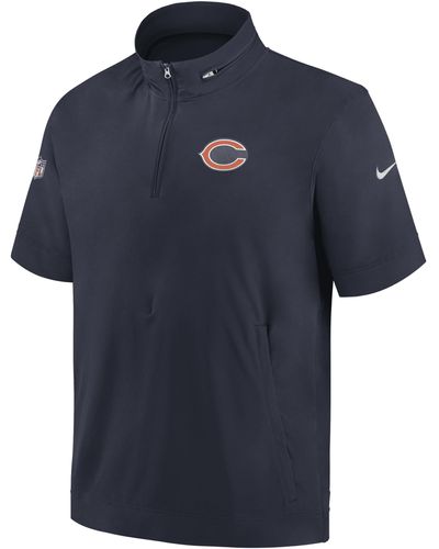 Nike Sideline Coach (nfl Chicago Bears) Short-sleeve Jacket - Blue