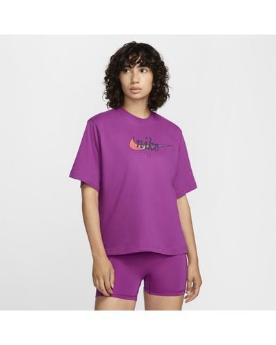 Nike Slam Dri-fit Short-sleeve T-shirt Cotton/polyester - Purple