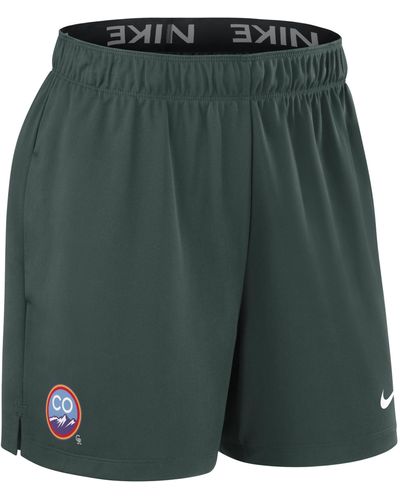 Nike Colorado Rockies Authentic Collection City Connect Dri-fit Mlb Shorts - Green