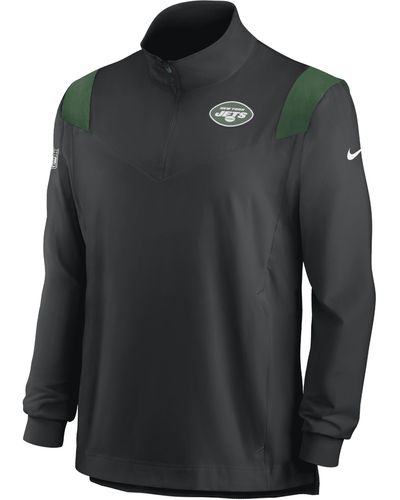 Nike Repel Coach (nfl New York Jets) 1/4-zip Jacket - Black