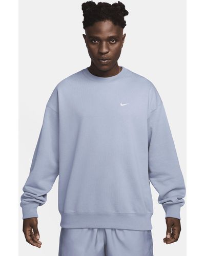 Nike Solo Swoosh French Terry Crew - Blue
