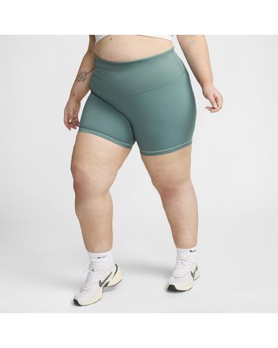 Nike One Rib High-waisted 5" Biker Shorts (plus Size) - Green