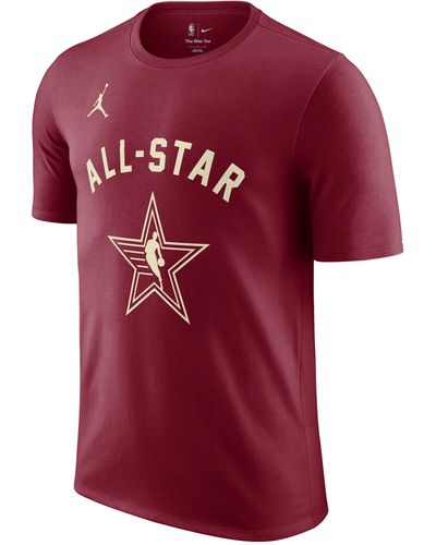Nike 2024 Nba All-star Weekend Essential Jordan T-shirt Cotton - Red
