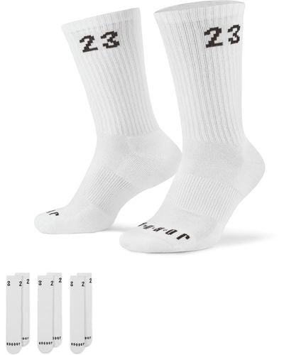 Nike Calze jordan essentials di media lunghezza (3 paia) - Bianco