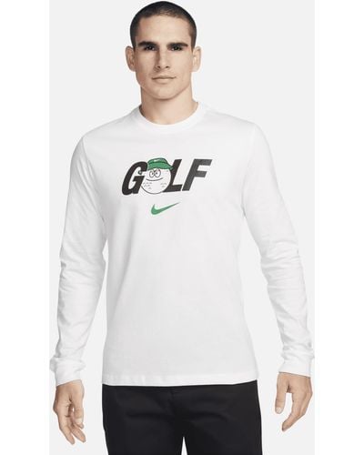 Nike T-shirt da golf a manica lunga - Bianco