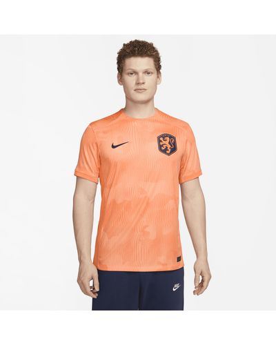 Netherlands National Team 2022/23 Stadium Home (Frenkie de Jong) Men's Nike  Dri-FIT Long-Sleeve Soccer Jersey.