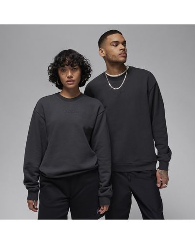 Nike Air Jordan Wordmark Fleece Crew-neck Sweatshirt - Gray