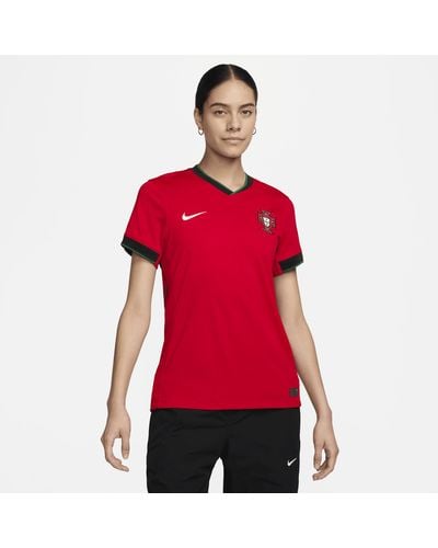 Nike Portugal ( Team) 2024/25 Stadium Home Dri-fit Football Replica Shirt 50% Recycled Polyester - Red