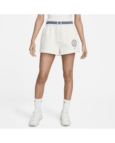 Nike Sportswear Phoenix Fleece Heritage High-waisted Shorts - White