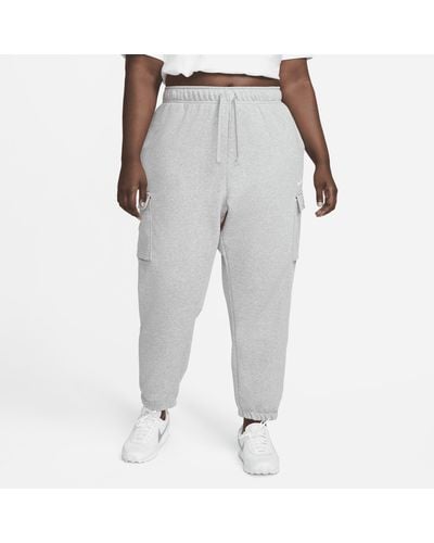 Nike Sportswear Club Fleece Mid-rise Oversized Cargo Sweatpants (plus Size) - Gray