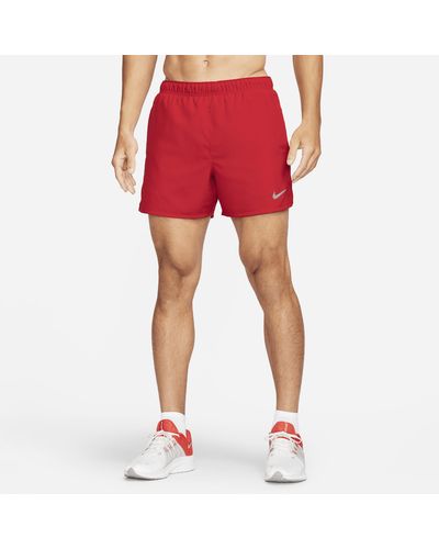 Nike Challenger Dri-fit 13cm (approx.) Brief-lined Running Shorts Polyester - Red