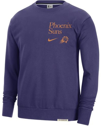 Nike Phoenix Suns Standard Issue Dri-fit Nba Crew-neck Sweatshirt Polyester - Blue