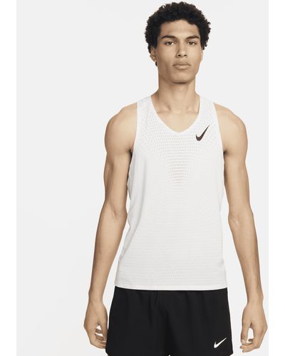 Nike Aeroswift Dri-fit Adv Running Vest 50% Recycled Polyester - White