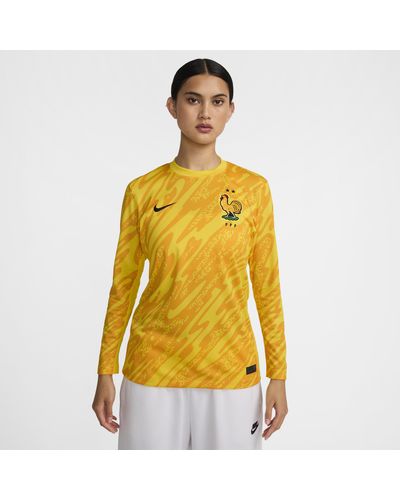 Nike Fff 2024 Stadium Goalkeeper Dri-fit Football Replica Shirt Recycled Polyester - Yellow