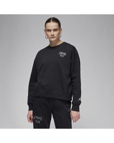 Nike Jordan Brooklyn Fleece Sweatshirt Met Ronde Hals - Zwart