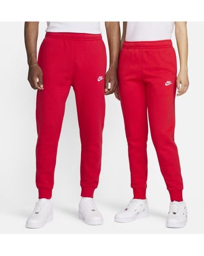 Nike Pantaloni jogger sportswear club fleece - Rosso