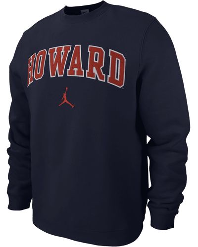 Nike Howard Club Fleece Jordan College Crew-neck Sweatshirt - Blue