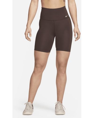 Nike Shorts da ciclista 18 cm a vita alta dri-fit one - Grigio