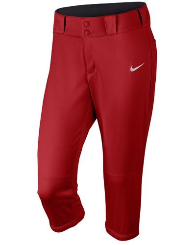 Nike Diamond Invader Three-quarter Women's Softball Pants - Red