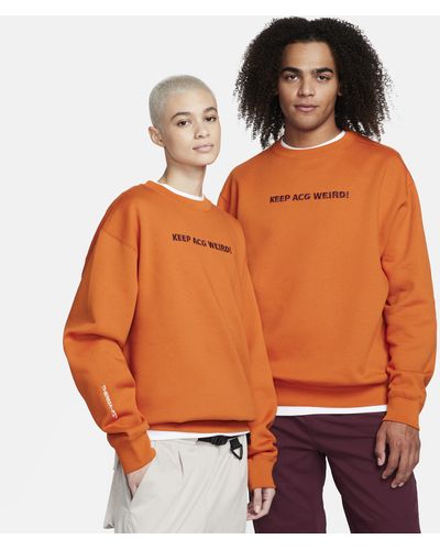 Nike Acg Therma-fit Fleece Crew - Orange