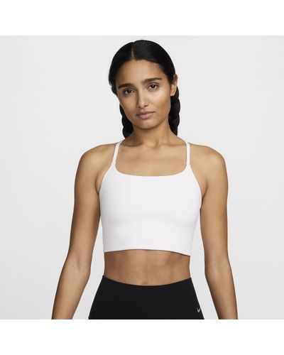 Nike One Convertible Light-support Lightly Lined Longline Sports Bra - White
