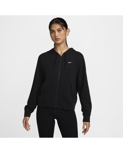 Nike Dri-fit One Full-zip French Terry Hoodie - Black