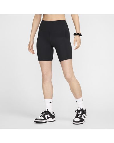 Nike One Leak Protection: Period High-waisted 20cm (approx.) Biker Shorts - Blue