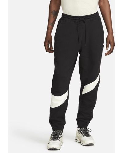Nike Swoosh Fleece Pants - Black