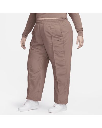 Nike Sportswear Everything Wovens Mid-rise Open-hem Pants (plus Size) - Brown